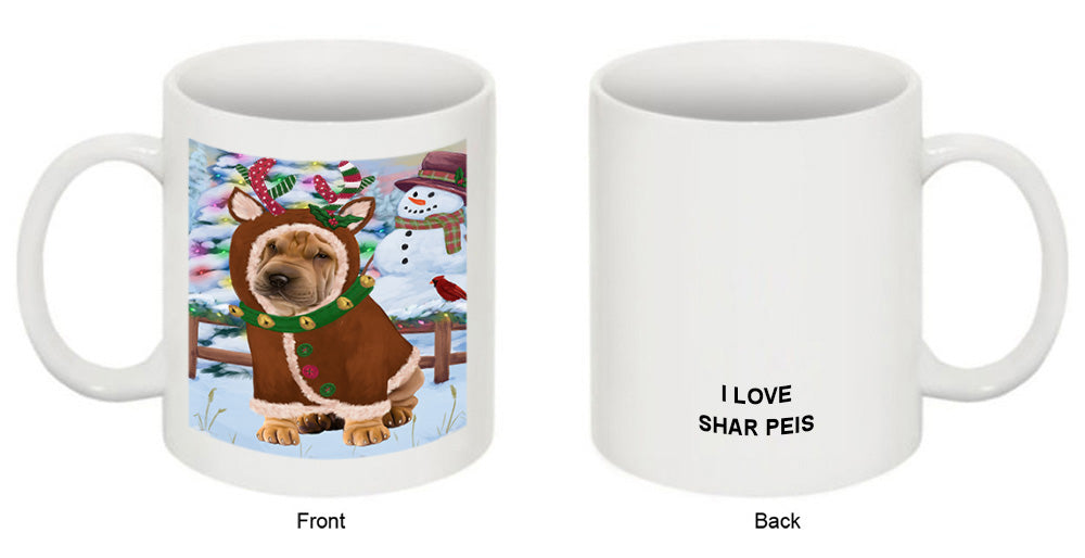 Christmas Gingerbread House Candyfest Shar Pei Dog Coffee Mug MUG51939