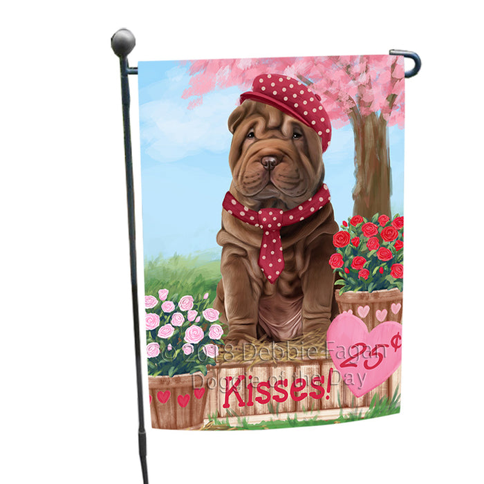 Rosie 25 Cent Kisses Shar Pei Dog Garden Flag GFLG56573