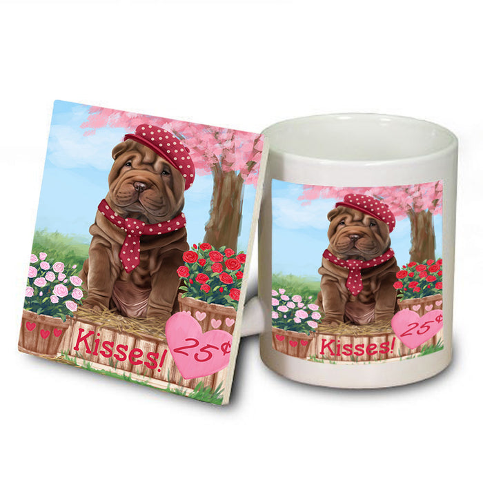 Rosie 25 Cent Kisses Shar Pei Dog Mug and Coaster Set MUC56017