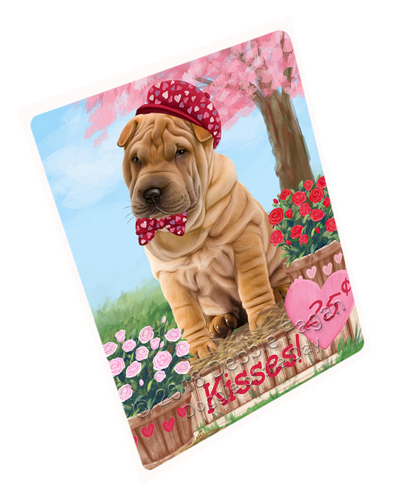 Rosie 25 Cent Kisses Shar Pei Dog Large Refrigerator / Dishwasher Magnet RMAG98424