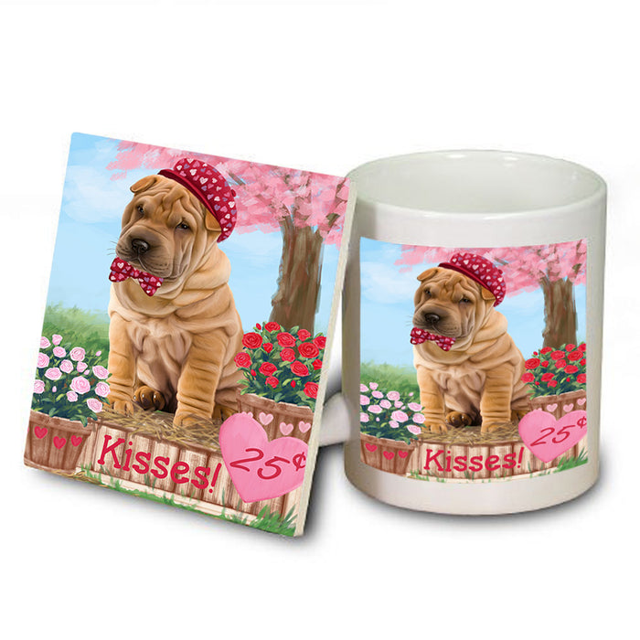 Rosie 25 Cent Kisses Shar Pei Dog Mug and Coaster Set MUC56018