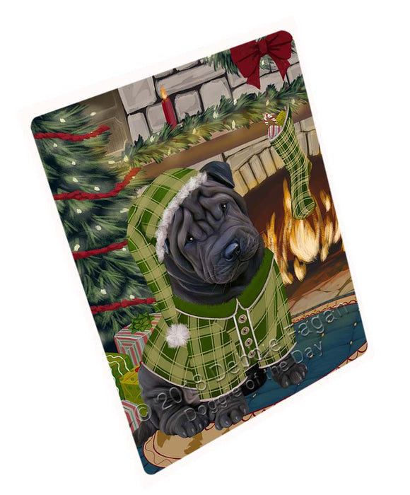 The Stocking was Hung Shar Pei Dog Magnet MAG71961 (Small 5.5" x 4.25")