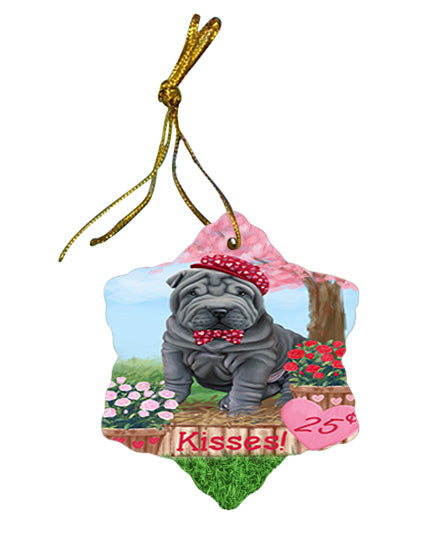 Rosie 25 Cent Kisses Shar Pei Dog Star Porcelain Ornament SPOR56383