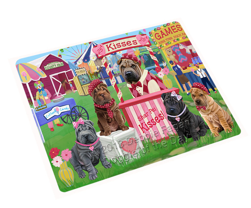 Carnival Kissing Booth Shar Peis Dog Magnet MAG72909 (Small 5.5" x 4.25")