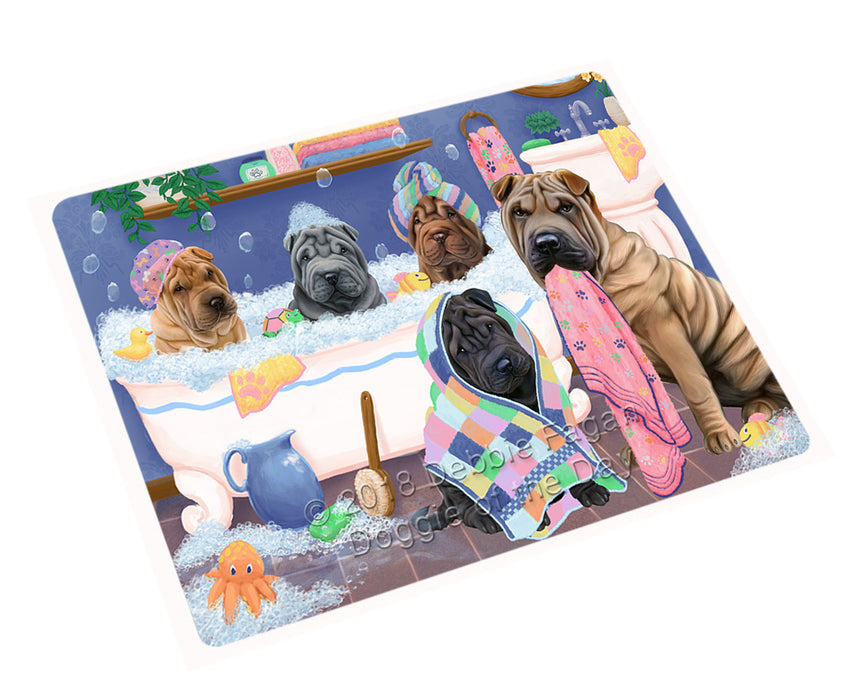 Rub A Dub Dogs In A Tub Shar Peis Dog Magnet MAG75600 (Small 5.5" x 4.25")