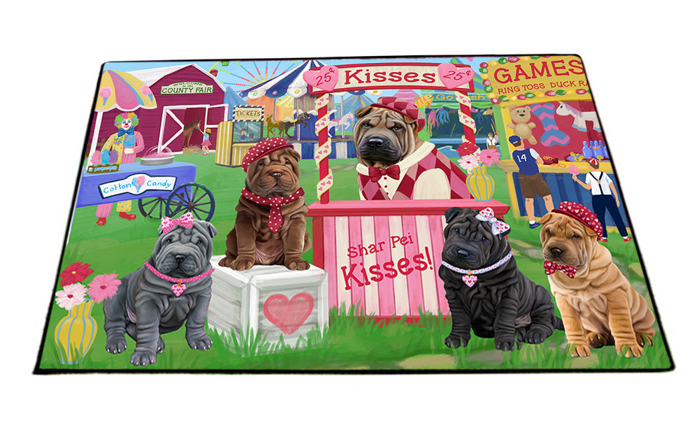 Carnival Kissing Booth Shar Peis Dog Floormat FLMS53034
