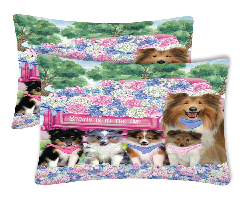Shetland Sheepdog Pillow Case: Explore a Variety of Designs, Custom, Standard Pillowcases Set of 2, Personalized, Halloween Gift for Pet and Dog Lovers