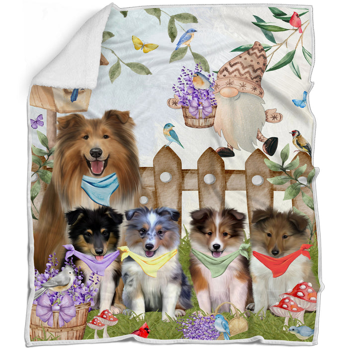 Shetland Sheepdog Blanket: Explore a Variety of Designs, Custom, Personalized Bed Blankets, Cozy Woven, Fleece and Sherpa, Gift for Dog and Pet Lovers