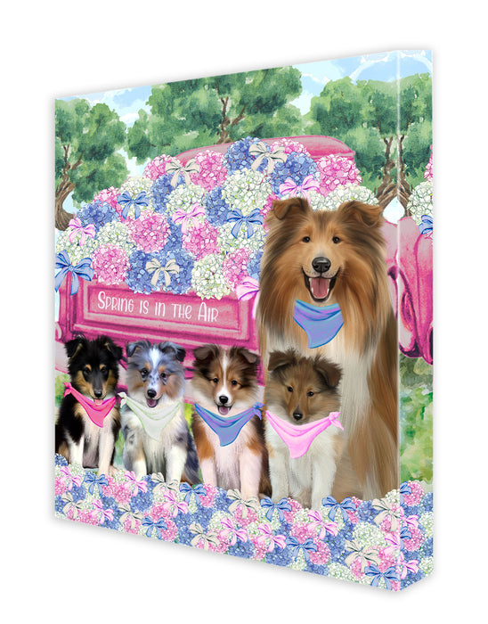 Shetland Sheepdog Canvas: Explore a Variety of Personalized Designs, Custom, Digital Art Wall Painting, Ready to Hang Room Decor, Gift for Dog and Pet Lovers