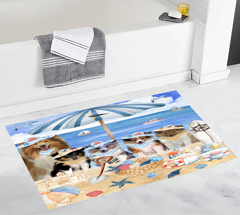Shetland Sheepdog Bath Mat: Explore a Variety of Designs, Custom, Personalized, Anti-Slip Bathroom Rug Mats, Gift for Dog and Pet Lovers