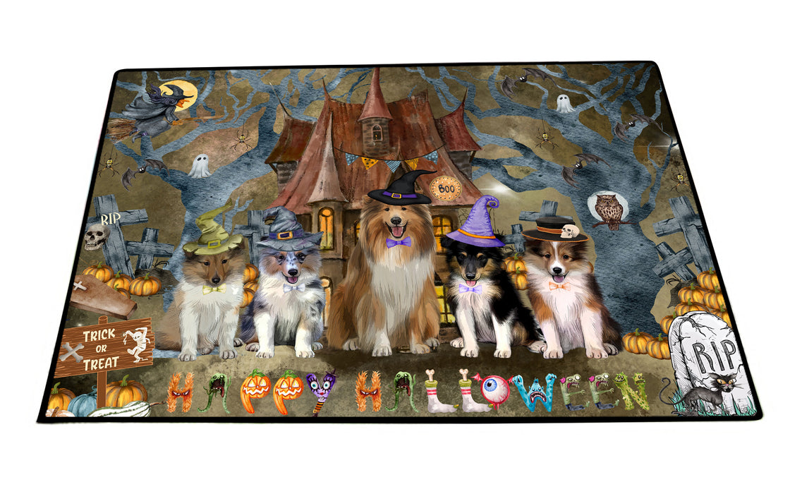 Shetland Sheepdog Floor Mats: Explore a Variety of Designs, Personalized, Custom, Halloween Anti-Slip Doormat for Indoor and Outdoor, Dog Gift for Pet Lovers