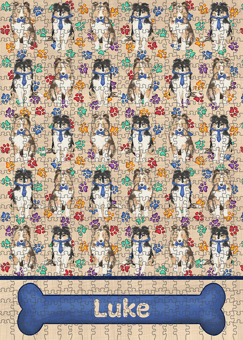 Rainbow Paw Print Shetland Sheepdogs Puzzle  PUZL98016