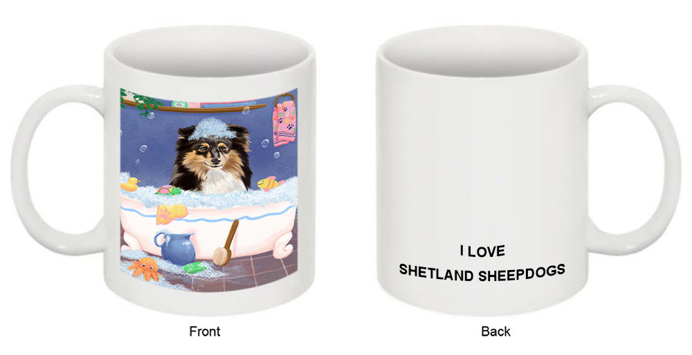 Rub A Dub Dog In A Tub Shetland Sheepdog Coffee Mug MUG52841