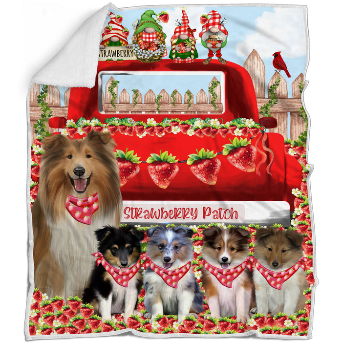 Shetland Sheepdog Bed Blanket, Explore a Variety of Designs, Personalized, Throw Sherpa, Fleece and Woven, Custom, Soft and Cozy, Dog Gift for Pet Lovers