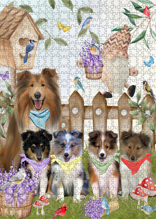 Shetland Sheepdog Jigsaw Puzzle, Interlocking Puzzles Games for Adult, Explore a Variety of Designs, Personalized, Custom, Gift for Pet and Dog Lovers