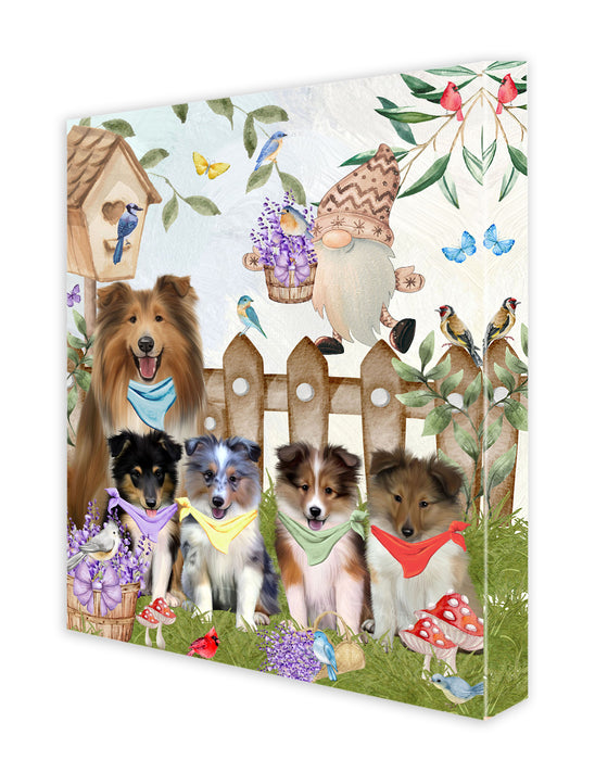 Shetland Sheepdog Canvas: Explore a Variety of Personalized Designs, Custom, Digital Art Wall Painting, Ready to Hang Room Decor, Gift for Dog and Pet Lovers