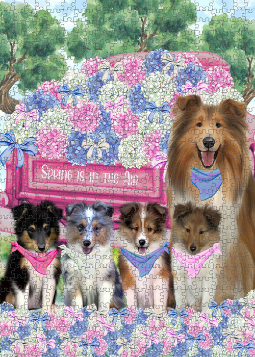 Shetland Sheepdog Jigsaw Puzzle, Interlocking Puzzles Games for Adult, Explore a Variety of Designs, Personalized, Custom, Gift for Pet and Dog Lovers