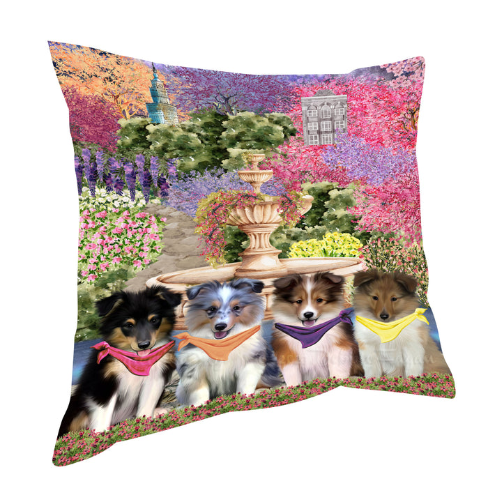 Shetland Sheepdog Throw Pillow, Explore a Variety of Custom Designs, Personalized, Cushion for Sofa Couch Bed Pillows, Pet Gift for Dog Lovers