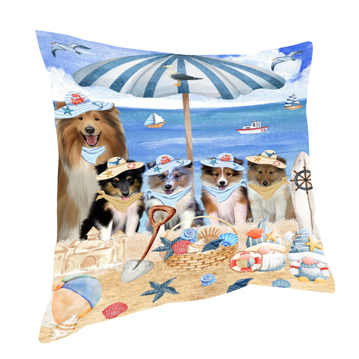 Shetland Sheepdog Pillow: Cushion for Sofa Couch Bed Throw Pillows, Personalized, Explore a Variety of Designs, Custom, Pet and Dog Lovers Gift