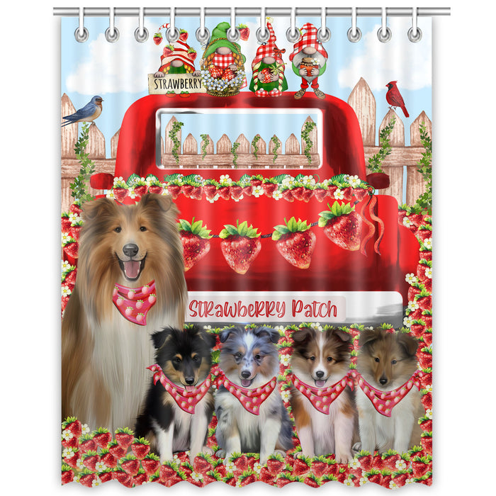 Shetland Sheepdog Shower Curtain: Explore a Variety of Designs, Personalized, Custom, Waterproof Bathtub Curtains for Bathroom Decor with Hooks, Pet Gift for Dog Lovers