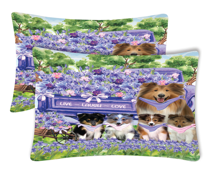 Shetland Sheepdog Pillow Case: Explore a Variety of Designs, Custom, Standard Pillowcases Set of 2, Personalized, Halloween Gift for Pet and Dog Lovers