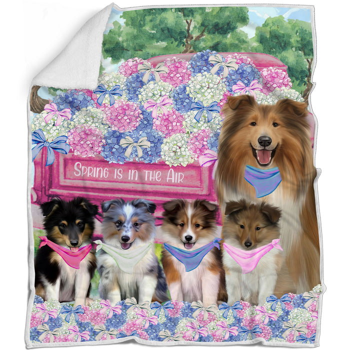 Shetland Sheepdog Blanket: Explore a Variety of Designs, Cozy Sherpa, Fleece and Woven, Custom, Personalized, Gift for Dog and Pet Lovers