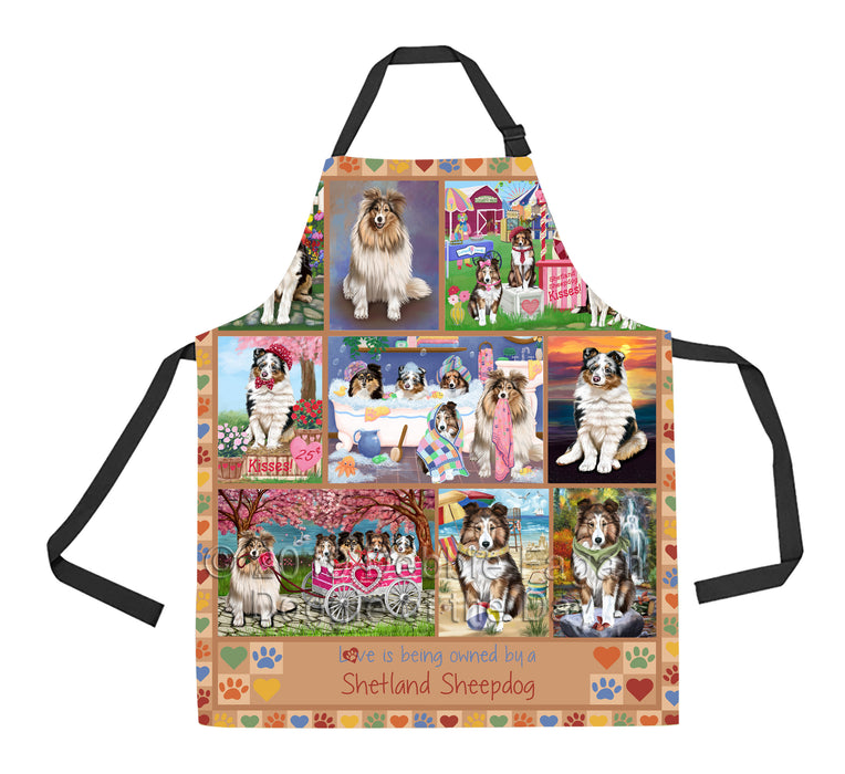 Love is Being Owned Shetland Sheepdog Beige Apron