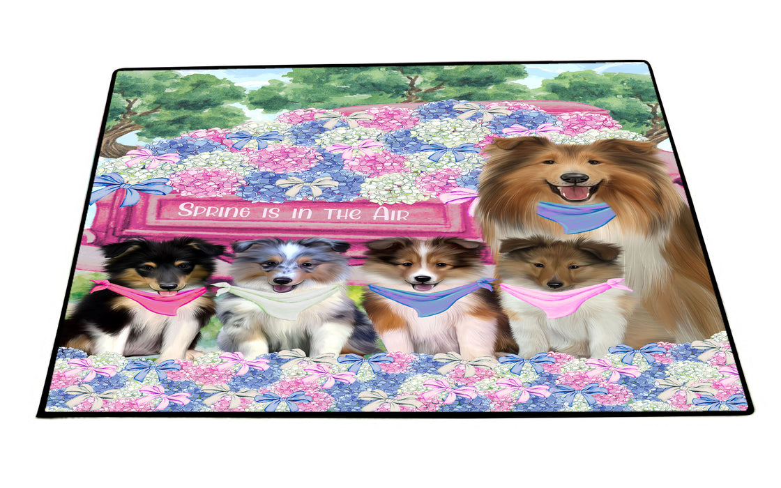 Shetland Sheepdog Floor Mat: Explore a Variety of Designs, Custom, Personalized, Anti-Slip Door Mats for Indoor and Outdoor, Gift for Dog and Pet Lovers