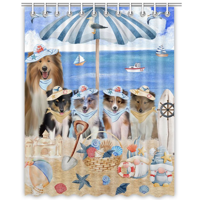 Shetland Sheepdog Shower Curtain: Explore a Variety of Designs, Halloween Bathtub Curtains for Bathroom with Hooks, Personalized, Custom, Gift for Pet and Dog Lovers