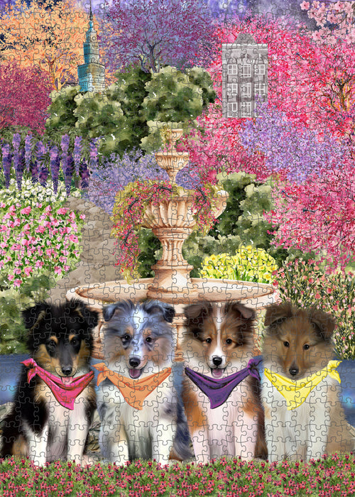 Shetland Sheepdog Jigsaw Puzzle, Interlocking Puzzles Games for Adult, Explore a Variety of Designs, Personalized, Custom, Gift for Pet and Dog Lovers