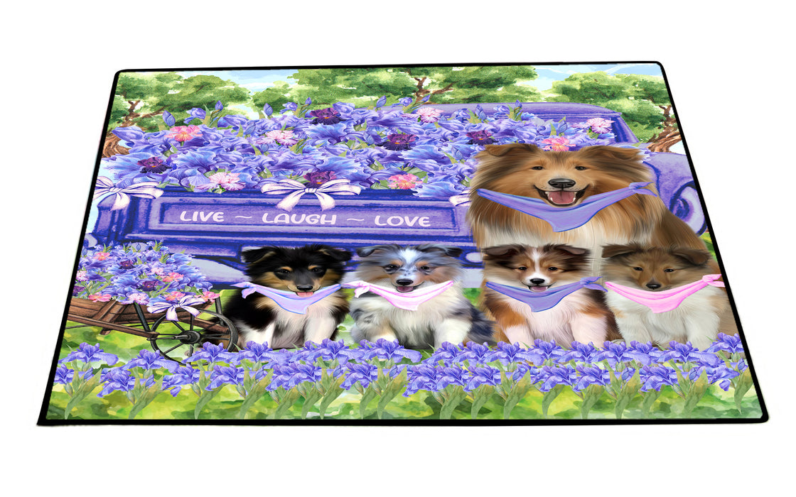 Shetland Sheepdog Floor Mat: Explore a Variety of Designs, Custom, Personalized, Anti-Slip Door Mats for Indoor and Outdoor, Gift for Dog and Pet Lovers