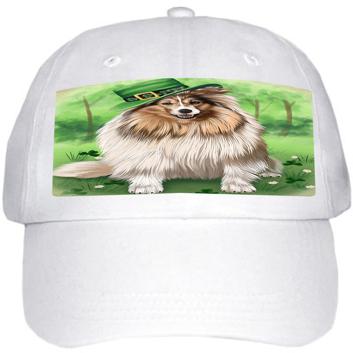 St. Patricks Day Irish Portrait Shetland Sheepdog Dog Ball Hat Cap HAT51912
