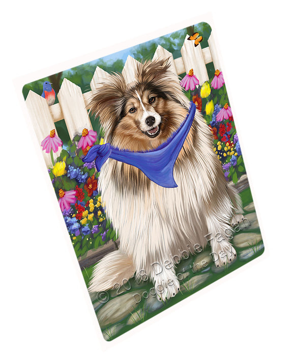 Spring Floral Shetland Sheepdog Magnet Mini (3.5" x 2") MAG54339