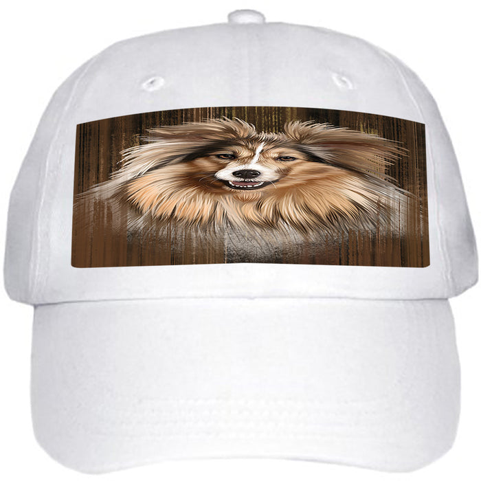 Rustic Shetland Sheepdog Ball Hat Cap HAT55191