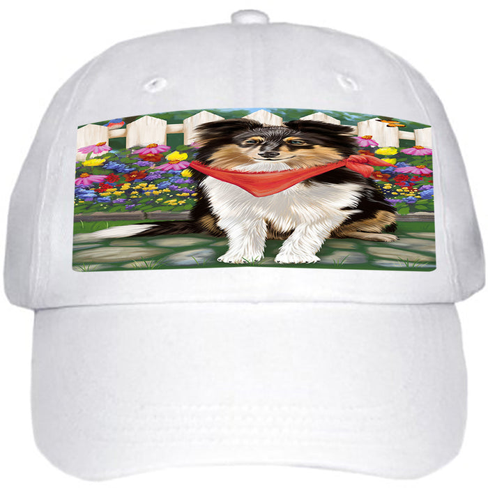Spring Floral Shetland Sheepdog Ball Hat Cap HAT59760