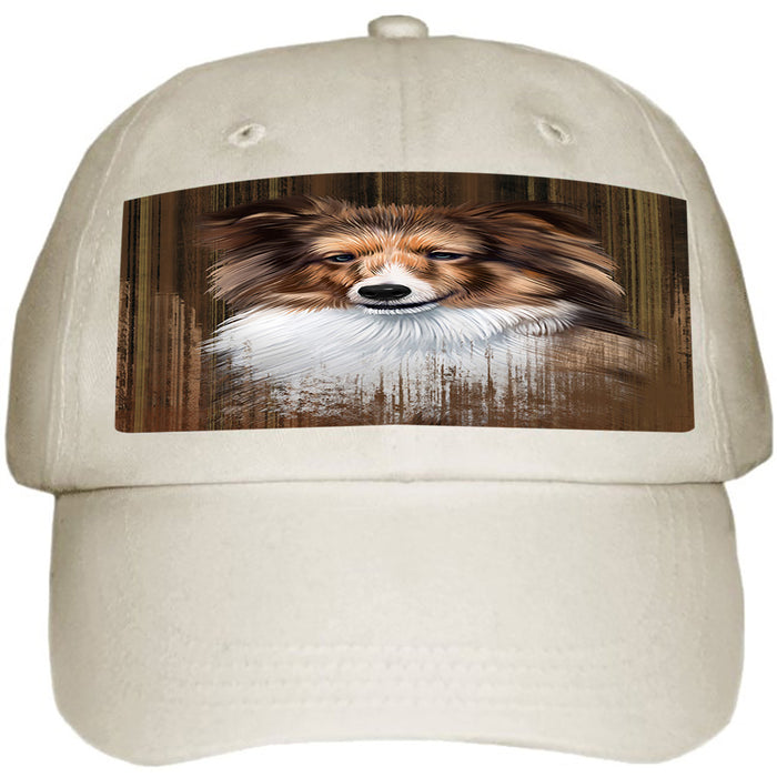Rustic Shetland Sheepdog Ball Hat Cap HAT55194