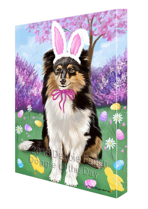 Shetland Sheepdog Easter Holiday Canvas Wall Art CVS60168