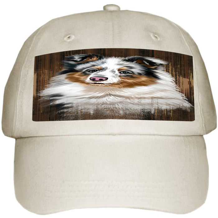 Rustic Shetland Sheepdog Ball Hat Cap HAT55203