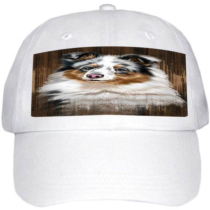 Rustic Shetland Sheepdog Ball Hat Cap HAT55203
