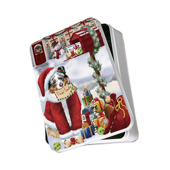 Shetland Sheepdog Dear Santa Letter Christmas Holiday Mailbox Photo Storage Tin PITN53870