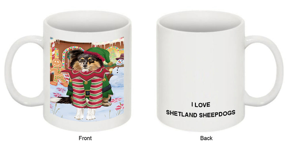 Christmas Gingerbread House Candyfest Shetland Sheepdog Coffee Mug MUG51942
