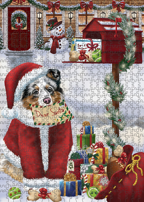 Shetland Sheepdog Dear Santa Letter Christmas Holiday Mailbox Puzzle with Photo Tin PUZL82864