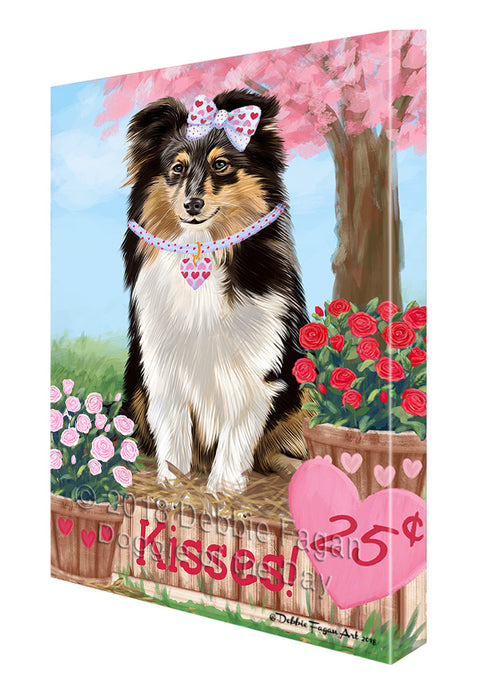 Rosie 25 Cent Kisses Shetland Sheepdog Canvas Print Wall Art Décor CVS126476