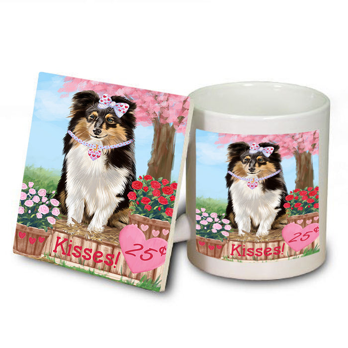 Rosie 25 Cent Kisses Shetland Sheepdog Mug and Coaster Set MUC56020