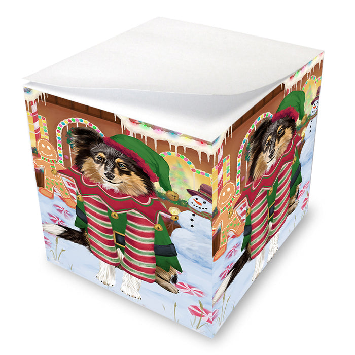 Christmas Gingerbread House Candyfest Shetland Sheepdog Note Cube NOC54616