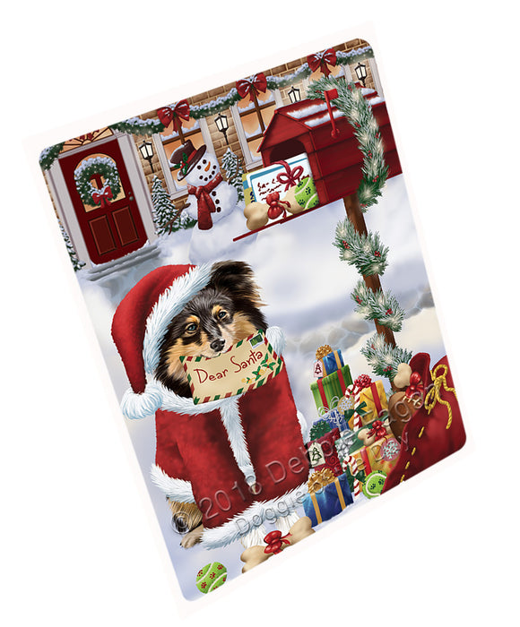 Shetland Sheepdog Dear Santa Letter Christmas Holiday Mailbox Large Refrigerator / Dishwasher Magnet RMAG84450