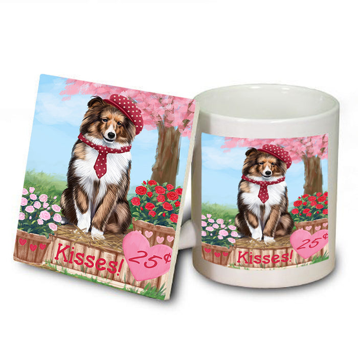 Rosie 25 Cent Kisses Shetland Sheepdog Mug and Coaster Set MUC56021