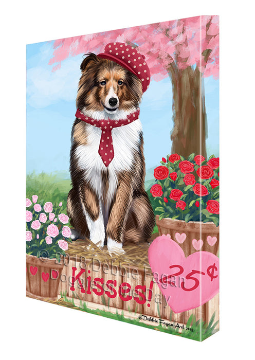 Rosie 25 Cent Kisses Shetland Sheepdog Canvas Print Wall Art Décor CVS126485