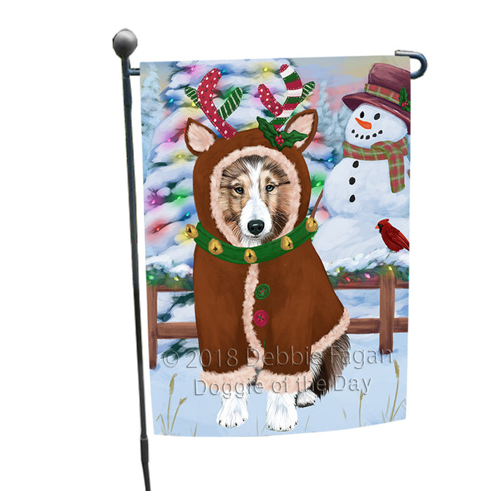 Christmas Gingerbread House Candyfest Shetland Sheepdog Garden Flag GFLG57173