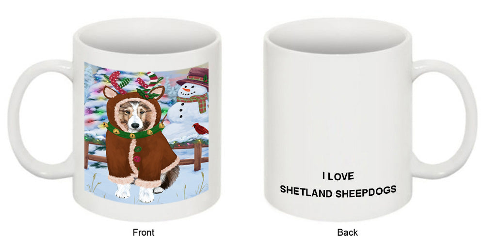 Christmas Gingerbread House Candyfest Shetland Sheepdog Coffee Mug MUG51943